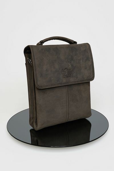 KANGAROO KINGDOM Genuine Leather Men's Hand Messenger Bag Smoked Cowhide Crazy Horse 2344-Zf