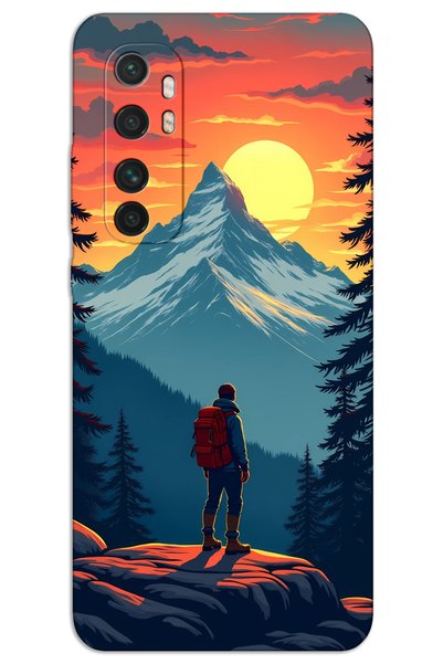 MRCİLETİSİM غطاء خلفي مطبوع بنمط HD لهاتف Xiaomi Mi Note 10 Lite - Everest