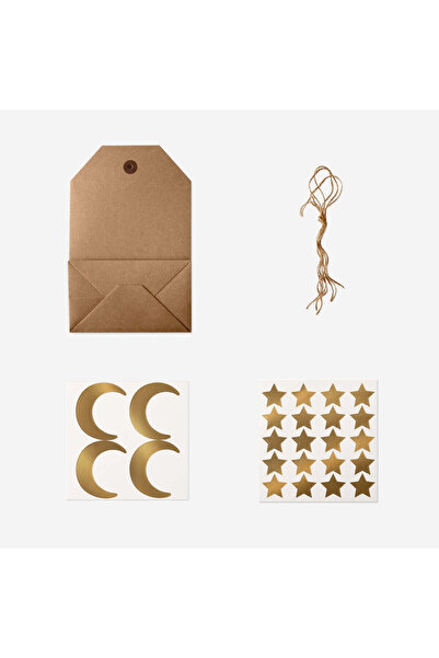 Flying Tiger Copenhagen 4'lü Gold Stickerlı Kağıt Atıştırmalık Çantası