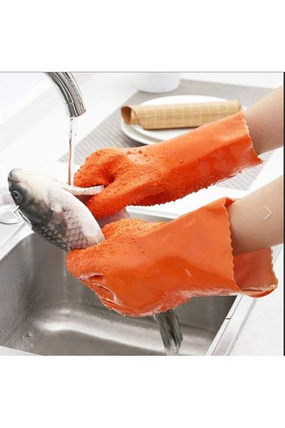 Generic Vegetable and fish peeling glove. Thick, padded interior.