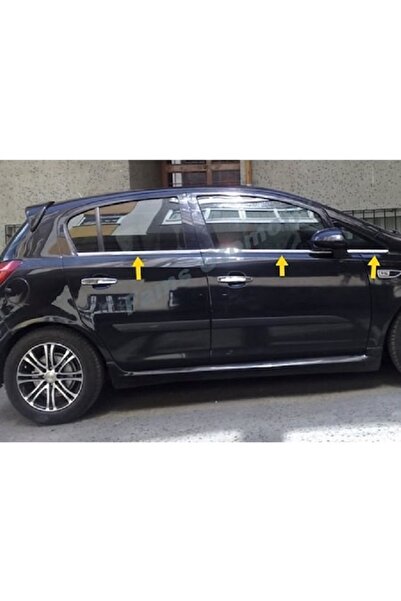 CHROMELINE Opel Corsa d Krom Cam Çıtası Paslanmaz Çelik 4 Parça 2006-2014