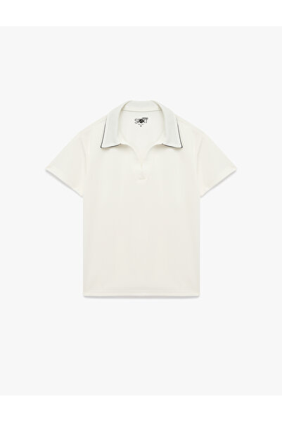 Koton Αθλητικό μπλουζάκι με κοντό μανίκι με λαιμόκοψη πόλο