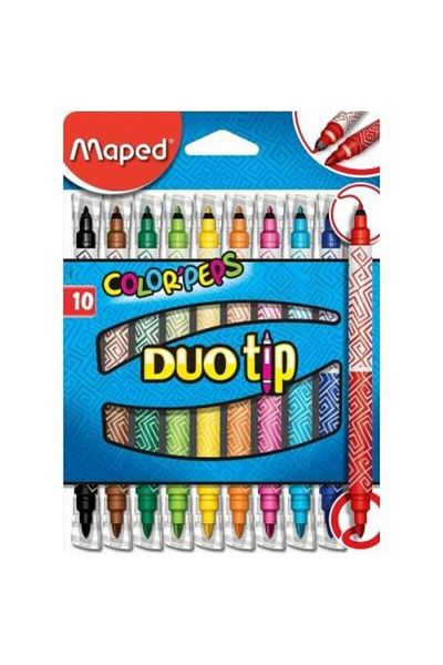 Maped Carioca Color Peps Duo Tip, 2 varfuri, 10 culori/s