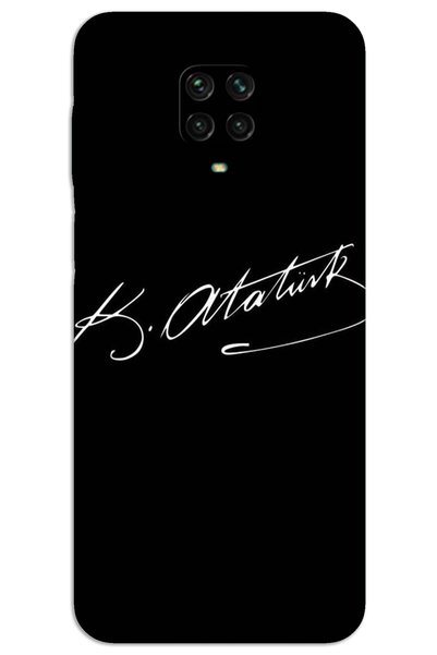 MRCİLETİSİM غطاء خلفي مطبوع بنمط HD لهاتف Xiaomi Redmi Note 9 Pro - توقيع أتا...