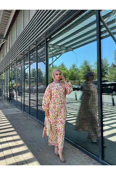 Moda Krash Patterned Modal Oversize Dress