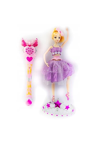 OEM Set păpușă dansatoare cu baston și coroană, 31 cm, multicoloră