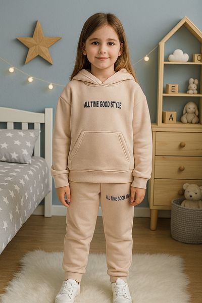 renkli diyar Girl's Thick Winter Bottom Top Set Nursery Primary School Kindergarten