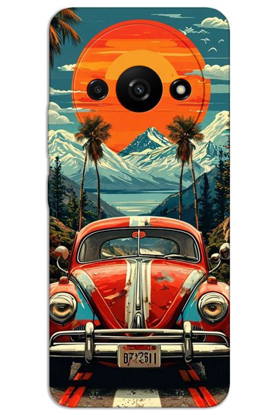 MRCİLETİSİM غطاء خلفي مطبوع بنمط HD لهاتف Xiaomi Redmi A3 - Vosvos Moon