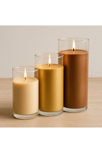 LAVİTA GREEN 3'LÜ SALON MUMLARI