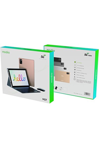 Modio جهاز لوحي ذكي للأطفال M27 بشاشة 10.1 بوصة، بشريحتي اتصال، وذاكرة وصول عشوائي (RAM) سعة 8 جيجابايت، وذاكرة قراءة فقط (ROM) سعة 256 جيجابايت، وشبكة واي فاي 5G