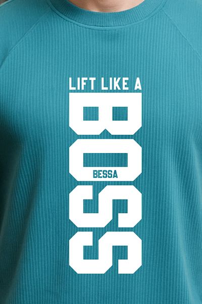 BESSA Mint Sportsman Tank Top Crew Neck Lift Like Printed Sleeveless Oversize Fit Tank Top Fitness Men