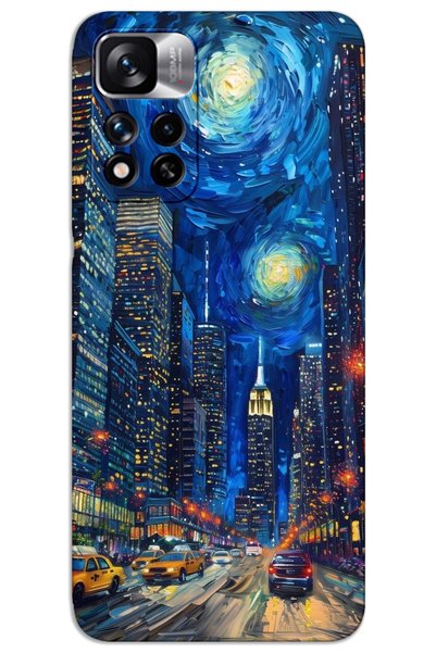 MRCİLETİSİM حافظة هاتف Xiaomi Redmi Note 11 Pro Plus مطبوعة بنمط HD - Art Soka