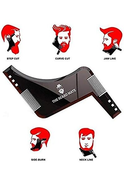genric Beard Shaping Template Plus Beard Comb All-in-one Tool For Men