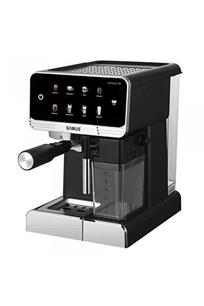 Samus Espressor INFINITY 20 1350W 20bari 7 optiuni de cafea Negru Argintiu