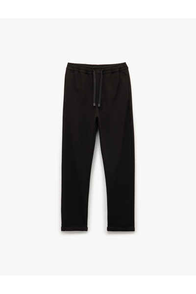 Koton Cep Detaylı Katlamalı Paça Rahat Kesim Beli Bağcıklı Pantolon