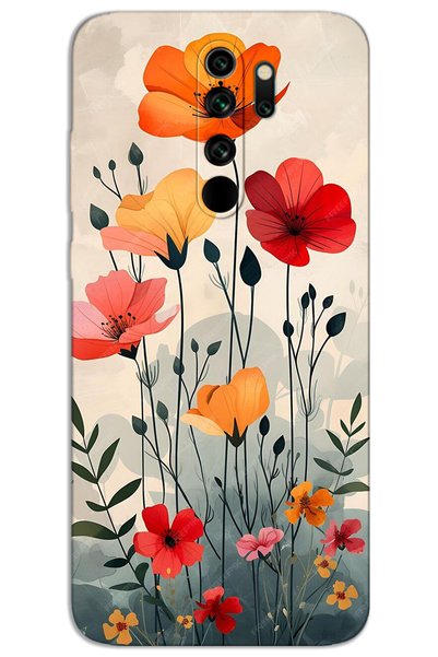 MRCİLETİSİM غطاء خلفي مطبوع بنمط HD لهاتف Xiaomi Redmi Note 8 Pro - توليب