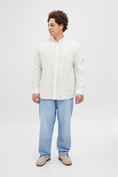 Jack & Jones Plus Size Linen Blend Shirt - Breeze