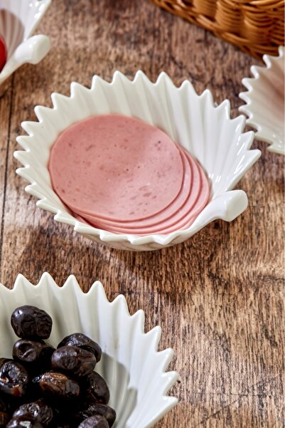 Cooker Set of 6 White Porcelain Jam Bowls 12.9X12.7 cm