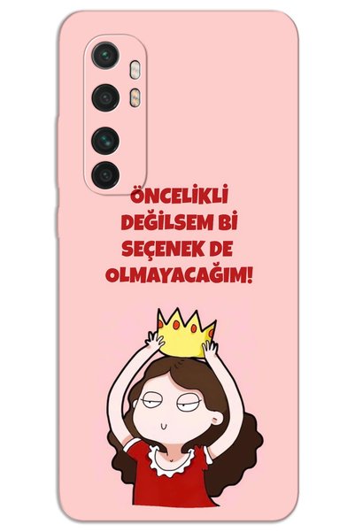 MRCİLETİSİM غطاء خلفي مطبوع بنمط HD لهاتف Xiaomi Mi Note 10 Lite - ليس خيارًا