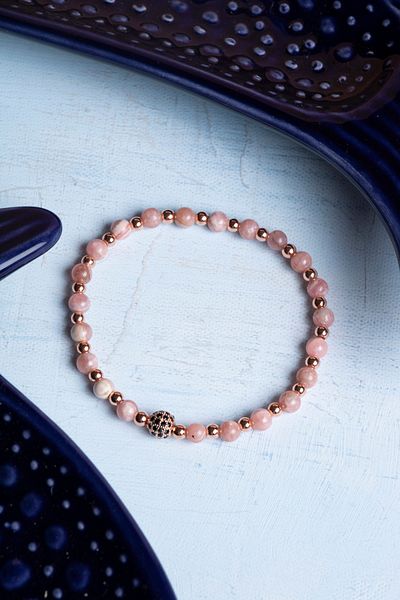 DENİZ Certified Rhodochrosite Natural Stone Bracelet