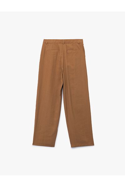 Koton Modal Fabric Pocket Pleated Wide Leg Palazzo Pants
