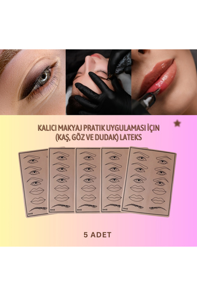 HD Kalıcı Makyaj Pratik Uygulaması İçin (Kaş, Göz Ve Dudak) Lateks 5*li
