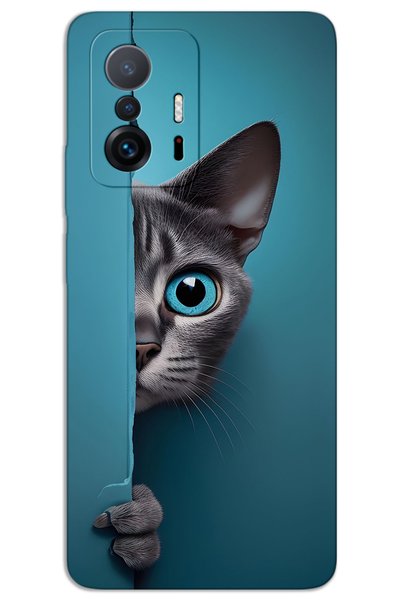 MRCİLETİSİM حافظة هاتف Xiaomi Mi 11T / Mi 11T Pro HD مطبوعة بنمط خلفي - قطة ذ...