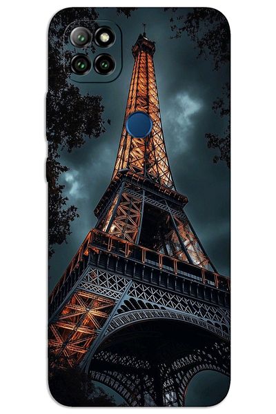 MRCİLETİSİM Casper Via E30 Case Hd Pattern Printed Back Cover - Eiffel Tower