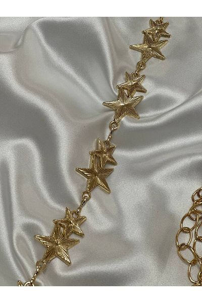 Fiori Women's Belt with Star Chain Detail