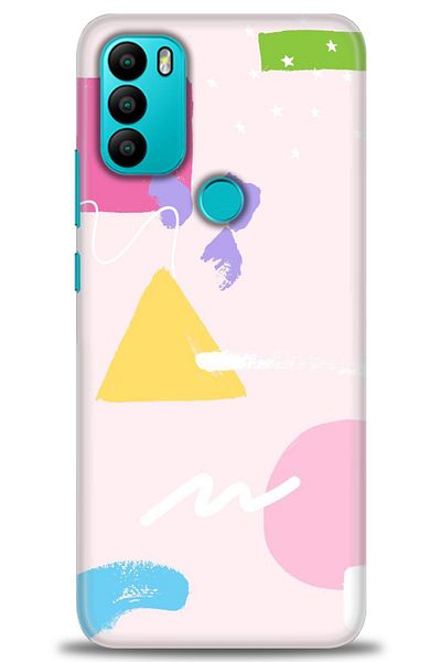 MRCİLETİSİM General Mobile Gm 21 Plus Case Hd Printed Case - Triangle Square