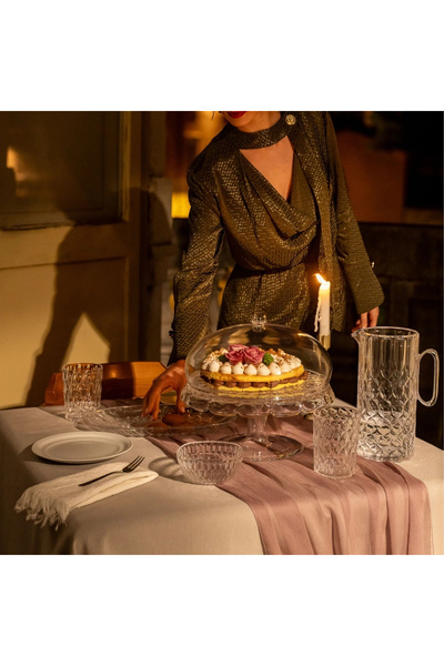 GUZZİNİ Vanity Kek Standı 30 cm Şeffaf