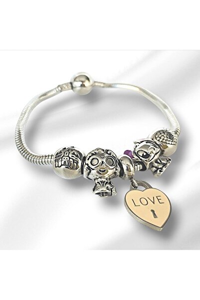 Necati Gün Stitch Charm Çelik Bileklik