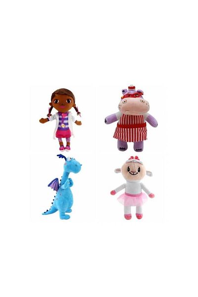 OEM Set 4 plush toys, Doc McStuffins, multicolor, 25 cm