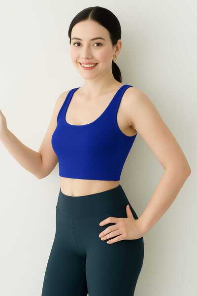 Duflon Seamless Seamless Square Neck Short Crop Tank Top