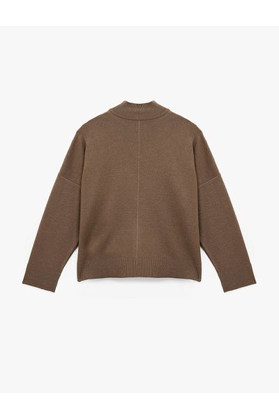 Koton High Collar Long Sleeve Knitwear Sweater