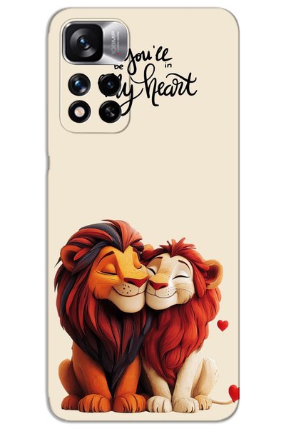 MRCİLETİSİM حافظة هاتف Xiaomi Redmi Note 11 Pro Plus مطبوعة بنمط HD - The Lio...