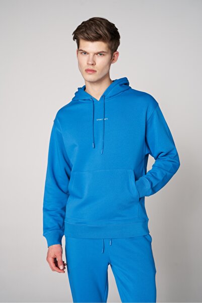 SPORTEMPT Органічна бавовняна чоловіча худі оверсайз - бірюзовий
