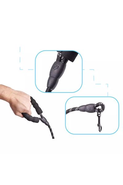 Gonga Dog leash, rope type, Gonga® Black 3 m