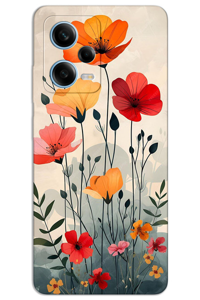 MRCİLETİSİM حافظة هاتف Xiaomi Redmi Note 12 Pro 5G مطبوعة بنمط HD - توليب
