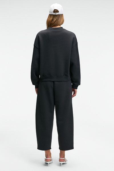 GRIMELANGE Yuvessa Women's Oversize Drawstring Double Pocket Balloon Anthracite Sweatpants