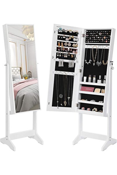 Türkiye خزانة مجوهرات، خزانة مرآة، مرآة قائمة، مرآة كاملة الطول، منظم مجوهرات...
