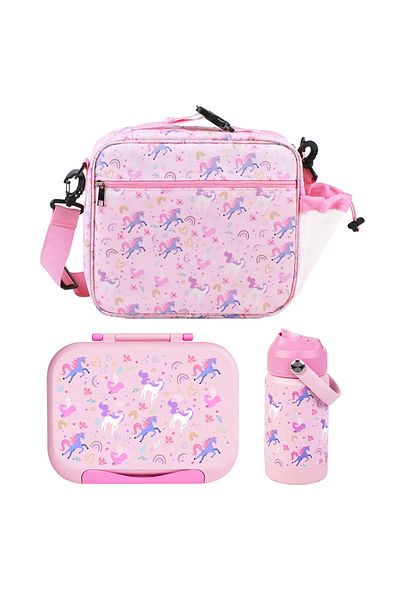 esabela Lunch Box Set for Kids, Multi-Compartment, Leakproof, Insulated, Food Organizer, Bento for School