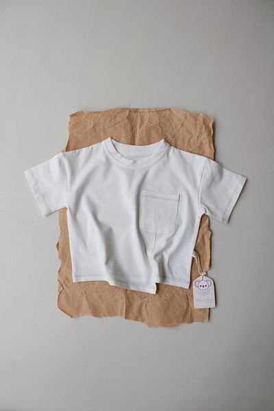 Oh La La Koala For Little Ones Asymmetrical T-Shirt with Green Stitch Detail