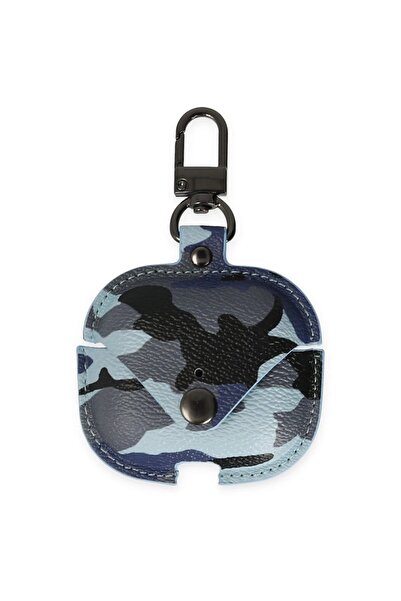 CepteToptan Myt09 AirPods Pro 2 (2Nd Generation) Bag Camouflage Leather Case - Blue