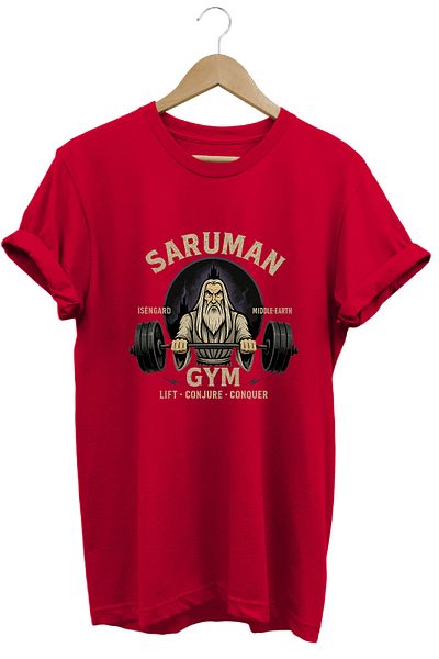 remonz SARUMAN Gym LOTR Regular Fit 100% βαμβακερό μπλουζάκι με μαλακή υφή