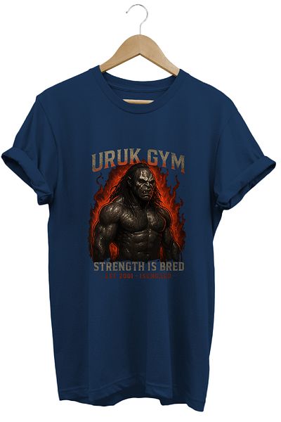 remonz Lurtz Gym Lotr Regular Fit 100% Cotton Soft Textured Crew Neck T-Shirt