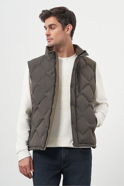 Morven Men's Khaki Polyamide Sports Vest