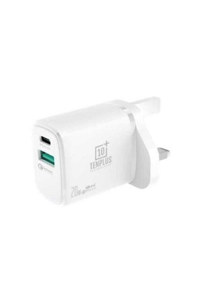TENPLUS - 20W Type-C and USB Wall Plug - White