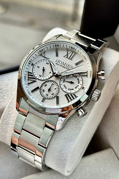 Homies Men's Wristwatch Steel Band Works All Functions Original Gift Box with Bracelet Gift.