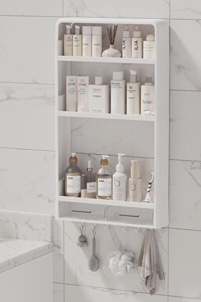 Kitchen Life Yapışkanlı Modüler 3 Katlı Banyo Düzenleyici Rafı Organizeri Ask...